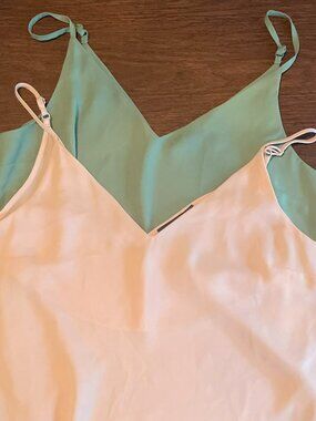 Primark Tanks Pink and Green Women's Size 10 Set of 2
